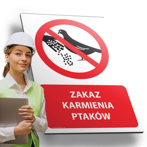 Tablica PVC 20x30 cm ZAKAZ KARMIENIA PTAKÓW Tablica PVC 20x30 cm ZAKAZ KARMIENIA PTAKÓW