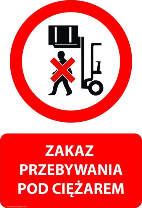Tablica PVC 20x30 cm ZAKAZ PRZEBYWANIA POD CIĘŻAREM Tablica PVC 20x30 cm ZAKAZ PRZEBYWANIA POD CIĘŻAREM