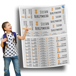 Naklejki imienne, imiennik - 64 sztuki