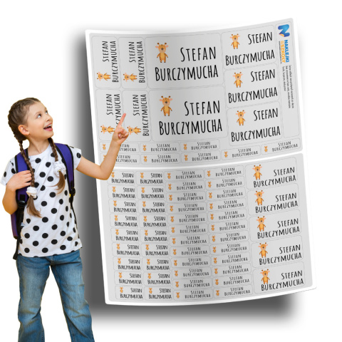 Naklejki imienne, imiennik - 64 sztuki Naklejki imienne, imiennik - 64 sztuki