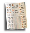 Naklejki imienne, imiennik - 64 sztuki