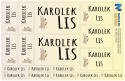 Naklejki imienne, imiennik - 64 sztuki