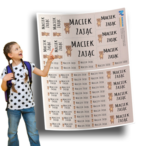 Naklejki imienne, imiennik - 64 sztuki Naklejki imienne, imiennik - 64 sztuki