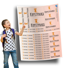 Naklejki imienne, imiennik - 64 sztuki