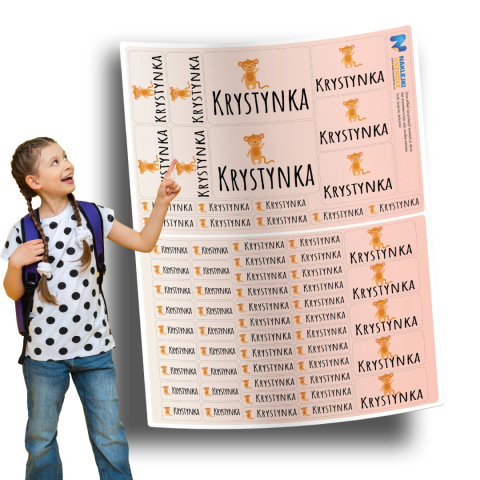 Naklejki imienne, imiennik - 64 sztuki Naklejki imienne, imiennik - 64 sztuki
