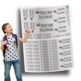 Naklejki imienne, imiennik - 64 sztuki