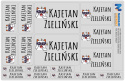 Naklejki imienne, imiennik - 64 sztuki