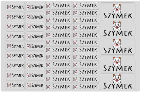 Naklejki imienne, imiennik - 64 sztuki Naklejki imienne, imiennik - 64 sztuki