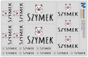 Naklejki imienne, imiennik - 64 sztuki