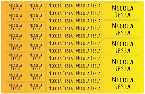 Naklejki imienne, imiennik - 64 sztuki Naklejki imienne, imiennik - 64 sztuki