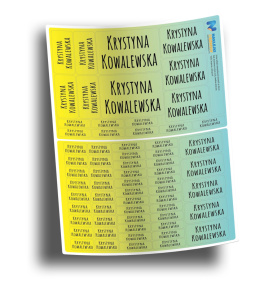 Naklejki imienne, imiennik - 64 sztuki