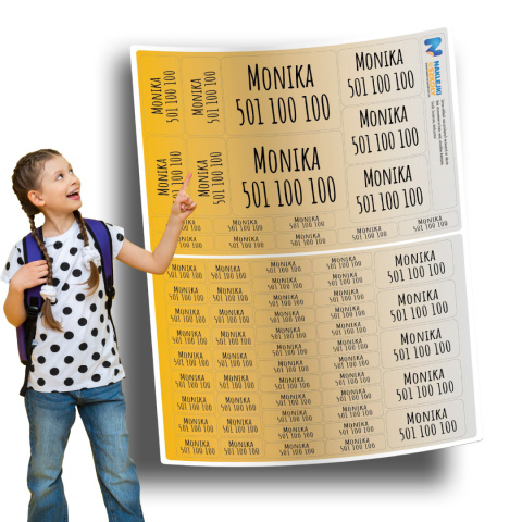 Naklejki imienne, imiennik - 64 sztuki Naklejki imienne, imiennik - 64 sztuki