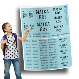 Naklejki imienne, imiennik - 64 sztuki