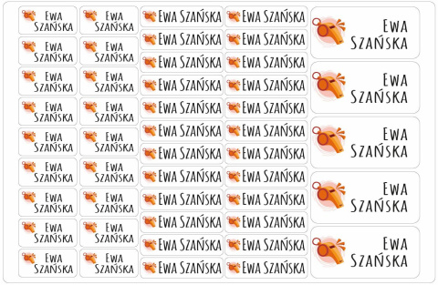 Naklejki imienne, imiennik - 64 sztuki Naklejki imienne, imiennik - 64 sztuki