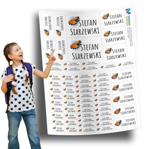 Naklejki imienne, imiennik - 64 sztuki Naklejki imienne, imiennik - 64 sztuki