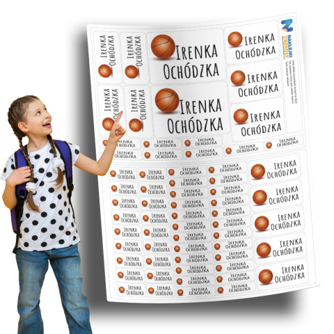 Naklejki imienne, imiennik - 64 sztuki Naklejki imienne, imiennik - 64 sztuki
