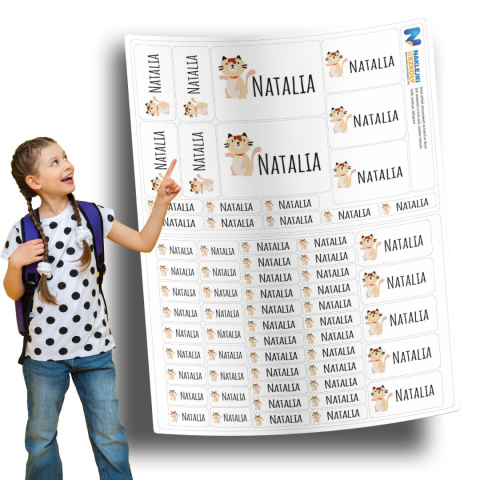 Naklejki imienne, imiennik - 64 sztuki Naklejki imienne, imiennik - 64 sztuki
