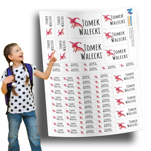 Naklejki imienne, imiennik - 64 sztuki Naklejki imienne, imiennik - 64 sztuki