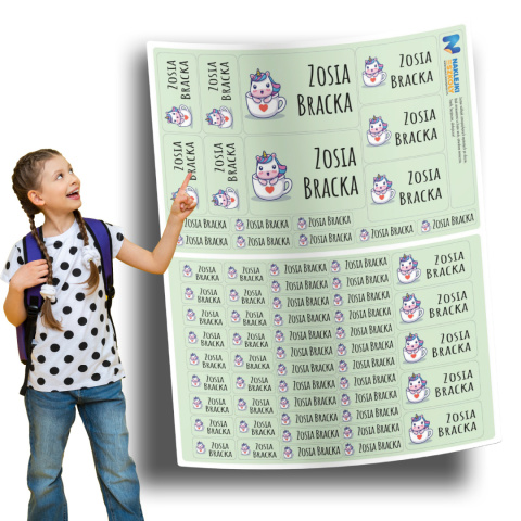 Naklejki imienne, imiennik - 64 sztuki Naklejki imienne, imiennik - 64 sztuki