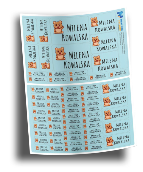 Naklejki imienne, imiennik - 64 sztuki Naklejki imienne, imiennik - 64 sztuki