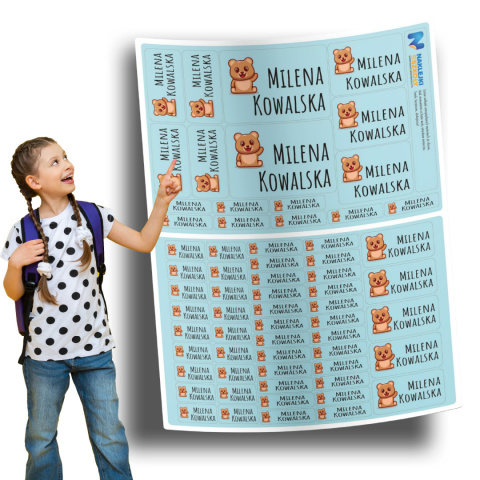 Naklejki imienne, imiennik - 64 sztuki Naklejki imienne, imiennik - 64 sztuki