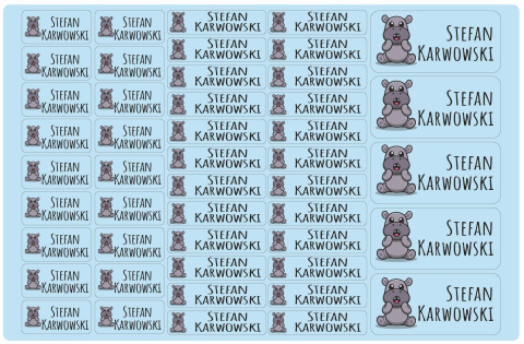 Naklejki imienne, imiennik - 64 sztuki Naklejki imienne, imiennik - 64 sztuki