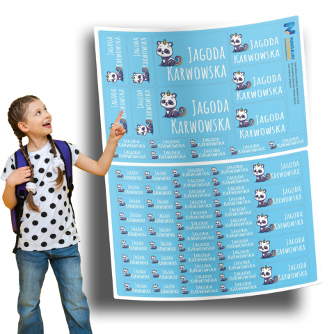 Naklejki imienne, imiennik - 64 sztuki Naklejki imienne, imiennik - 64 sztuki