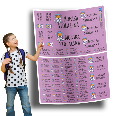 Naklejki imienne, imiennik - 64 sztuki Naklejki imienne, imiennik - 64 sztuki
