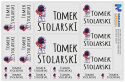 Naklejki imienne, imiennik - 64 sztuki