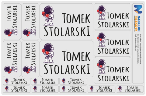 Naklejki imienne, imiennik - 64 sztuki Naklejki imienne, imiennik - 64 sztuki