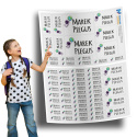 Naklejki imienne, imiennik - 64 sztuki