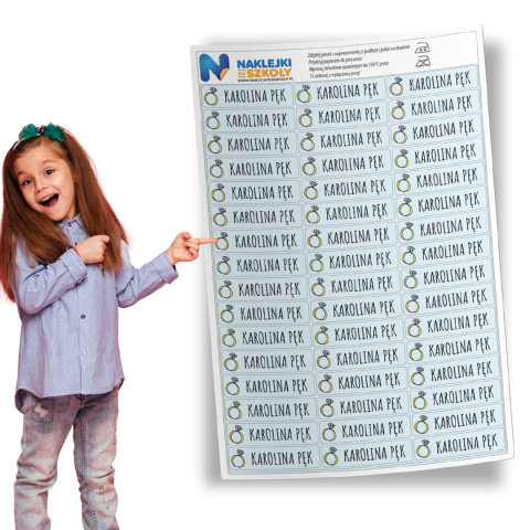 Naprasowanki imienne, imienniki - 48 sztuk Naprasowanki imienne, imienniki - 48 sztuk