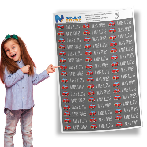 Naprasowanki imienne, imienniki - 48 sztuk Naprasowanki imienne, imienniki - 48 sztuk