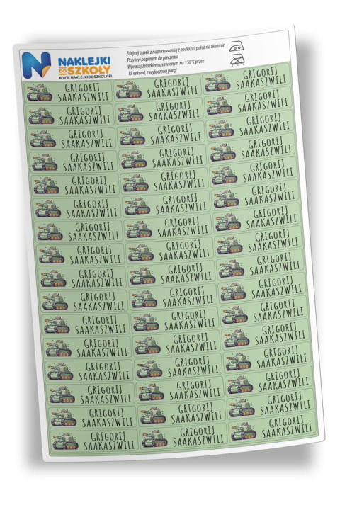 Naprasowanki imienne, imienniki - 48 sztuk Naprasowanki imienne, imienniki - 48 sztuk