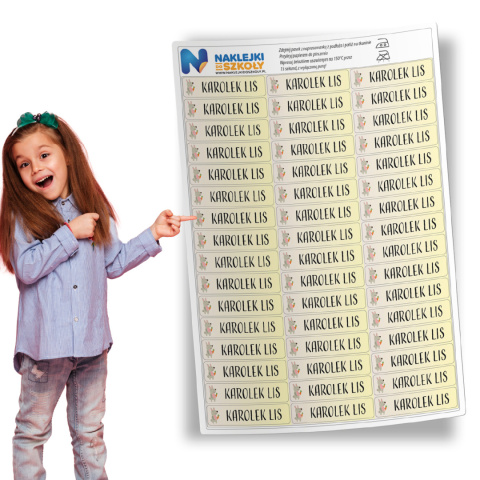 Naprasowanki imienne, imienniki - 48 sztuk Naprasowanki imienne, imienniki - 48 sztuk