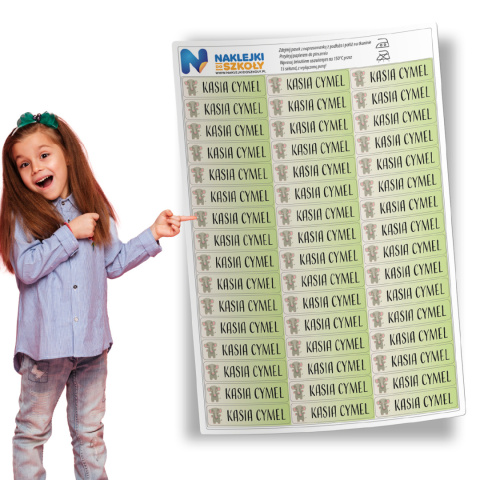 Naprasowanki imienne, imienniki - 48 sztuk Naprasowanki imienne, imienniki - 48 sztuk