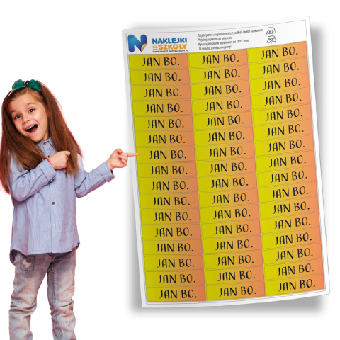 Naprasowanki imienne, imienniki - 48 sztuk Naprasowanki imienne, imienniki - 48 sztuk