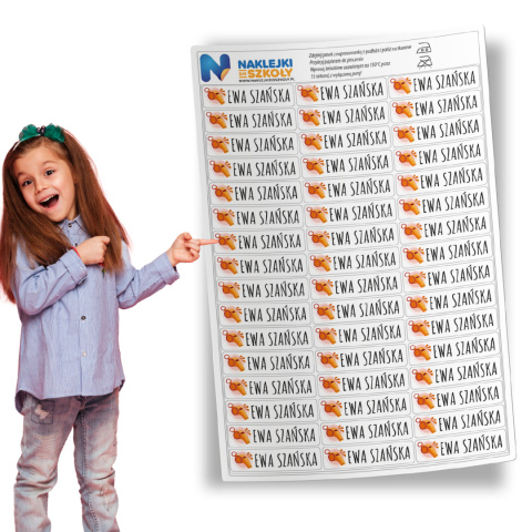 Naprasowanki imienne, imienniki - 48 sztuk Naprasowanki imienne, imienniki - 48 sztuk