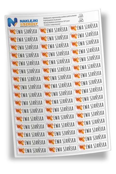 Naprasowanki imienne, imienniki - 48 sztuk Naprasowanki imienne, imienniki - 48 sztuk