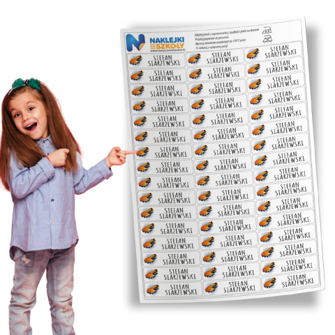 Naprasowanki imienne, imienniki - 48 sztuk Naprasowanki imienne, imienniki - 48 sztuk