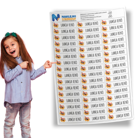 Naprasowanki imienne, imienniki - 48 sztuk Naprasowanki imienne, imienniki - 48 sztuk