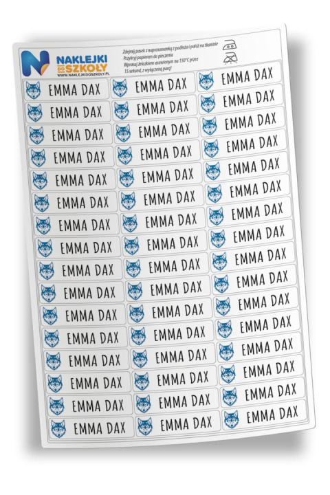 Naprasowanki imienne, imienniki - 48 sztuk Naprasowanki imienne, imienniki - 48 sztuk