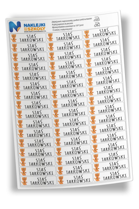 Naprasowanki imienne, imienniki - 48 sztuk Naprasowanki imienne, imienniki - 48 sztuk