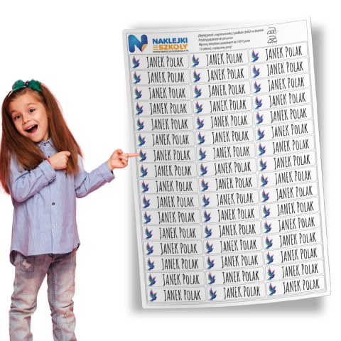 Naprasowanki imienne, imienniki - 48 sztuk Naprasowanki imienne, imienniki - 48 sztuk
