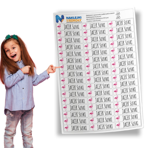 Naprasowanki imienne, imienniki - 48 sztuk Naprasowanki imienne, imienniki - 48 sztuk