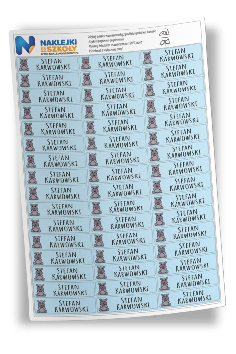 Naprasowanki imienne, imienniki - 48 sztuk Naprasowanki imienne, imienniki - 48 sztuk