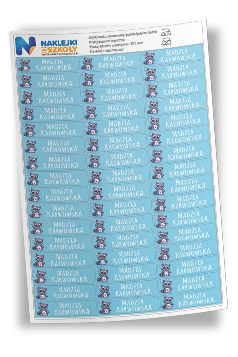 Naprasowanki imienne, imienniki - 48 sztuk Naprasowanki imienne, imienniki - 48 sztuk