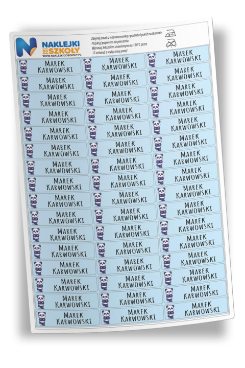 Naprasowanki imienne, imienniki - 48 sztuk Naprasowanki imienne, imienniki - 48 sztuk