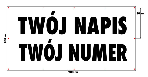 Baner reklamowy 2x1 m, oczkowany Baner reklamowy 2x1 m, oczkowany