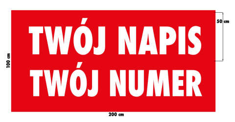 Baner reklamowy 2x1 m, oczkowany Baner reklamowy 2x1 m, oczkowany